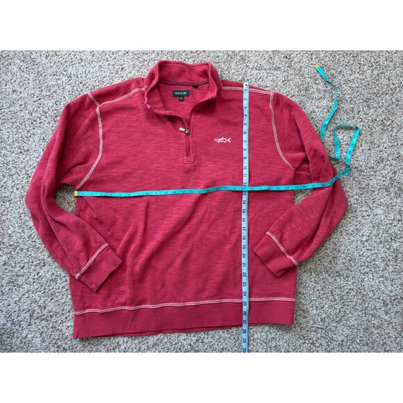 ORVIS  1/4 zip pullover size XL Red sweater/Sweatshirt, Pima Cotton Blend - Picture 6 of 10